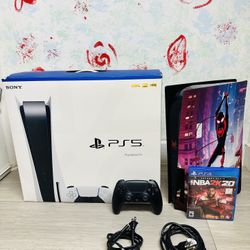 PlayStation 5 - Disc Version - 825GB , Bonus 1 Game NBA2K20 ( Used )
