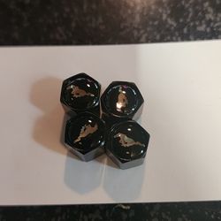 Mustang 4pc  valve stem cap set