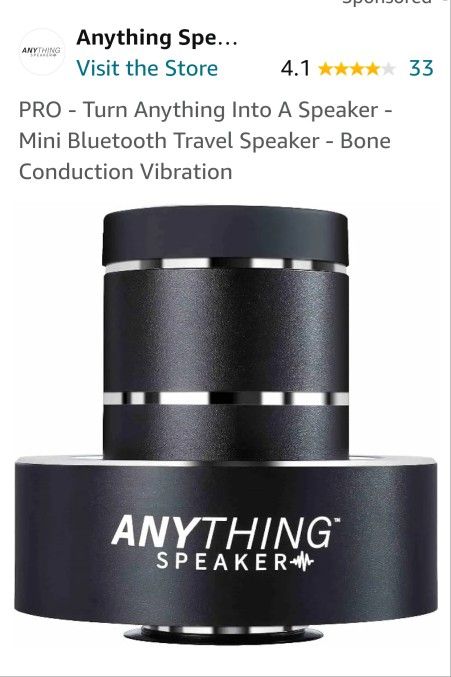 PRO - Turn Anything Into A Speaker - Mini Bluetooth Travel Speaker - Bone Conduction Vibration