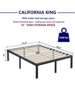 California King Bed Frame – Excellent Condition ✨