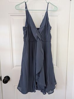 Blue-gray Layered Skater Dress -- Windsor