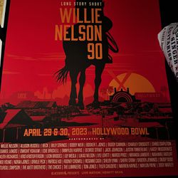 Willie Nelson 90th birthday poster