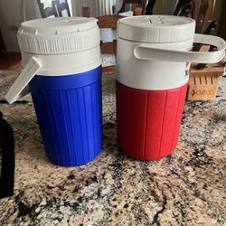 set of 2   1/2 gallon liquid containers