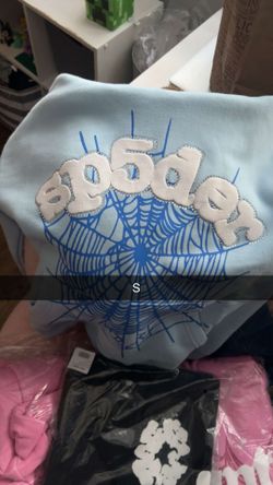 Sp5der Baby Blue Hoddie (price Is Negotiable)