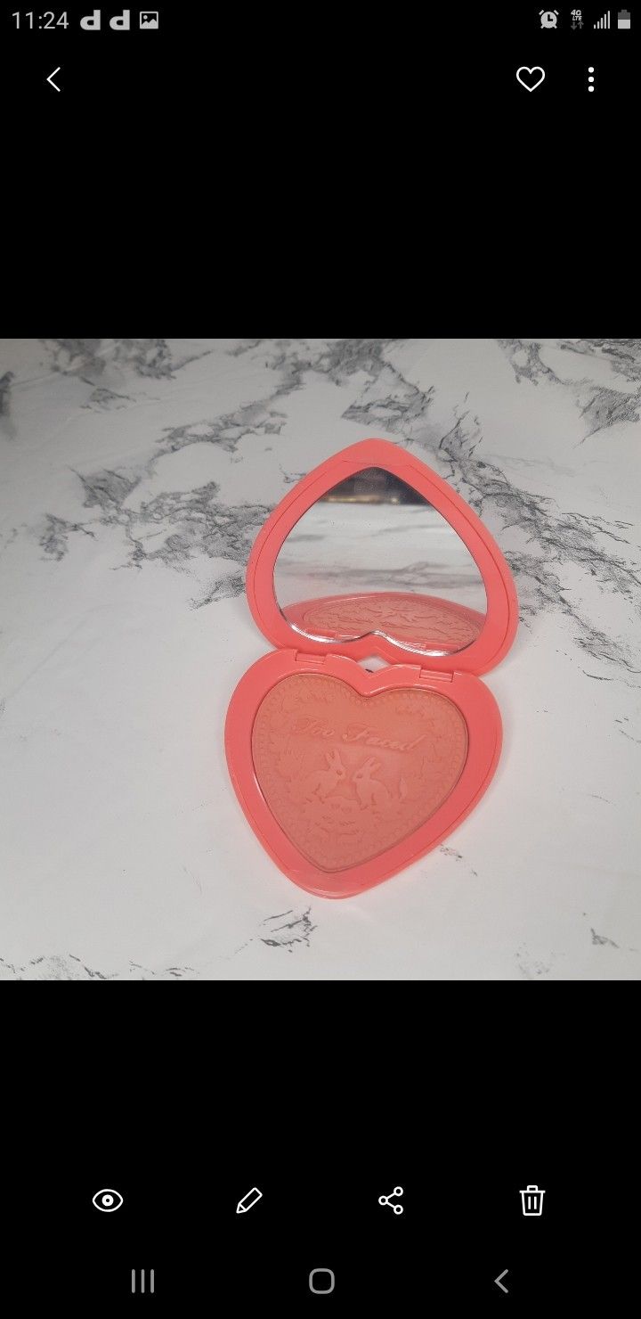 Too faced blush swatched 1x