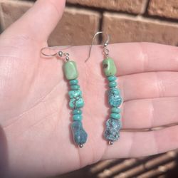 Turquoise Bead Earrings 