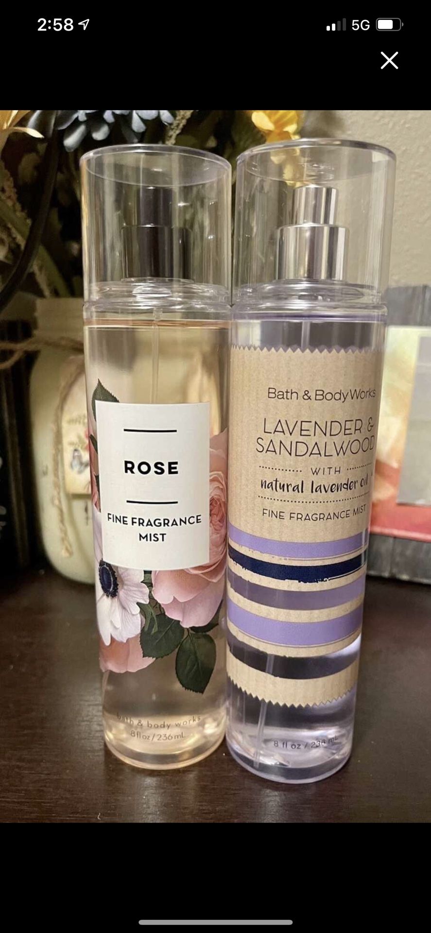 2 Bath And Body Works Body Sprays 