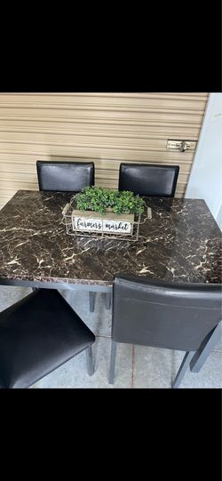 Table and 4 chairs