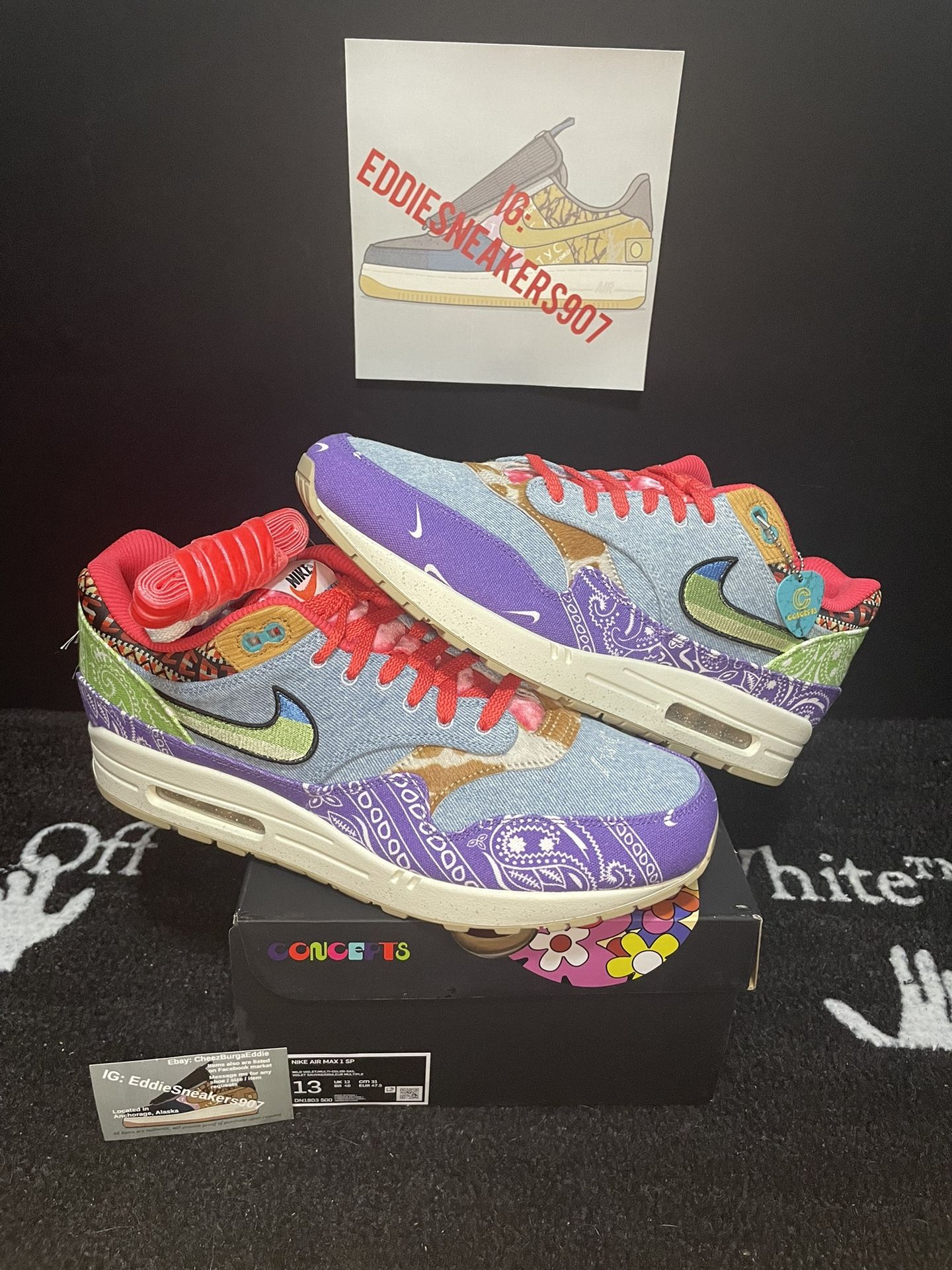 Concepts x Nike Air Max 1 SP “Far Out” Size 13