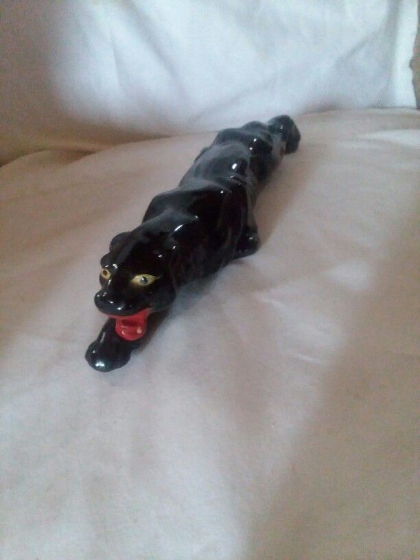 Vintage Panther Redware