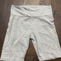 Womans Gray Ambiance Biker Shorts Size Medium #1