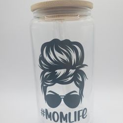 #Mom Life Libby Glass Cups 
