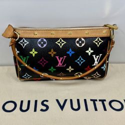 Louis Vuitton Monogram Pochette Accessoires Shoulder Bag in Black