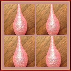 15 Pink Sparkly Frosted Bulbs for Crafts Projects