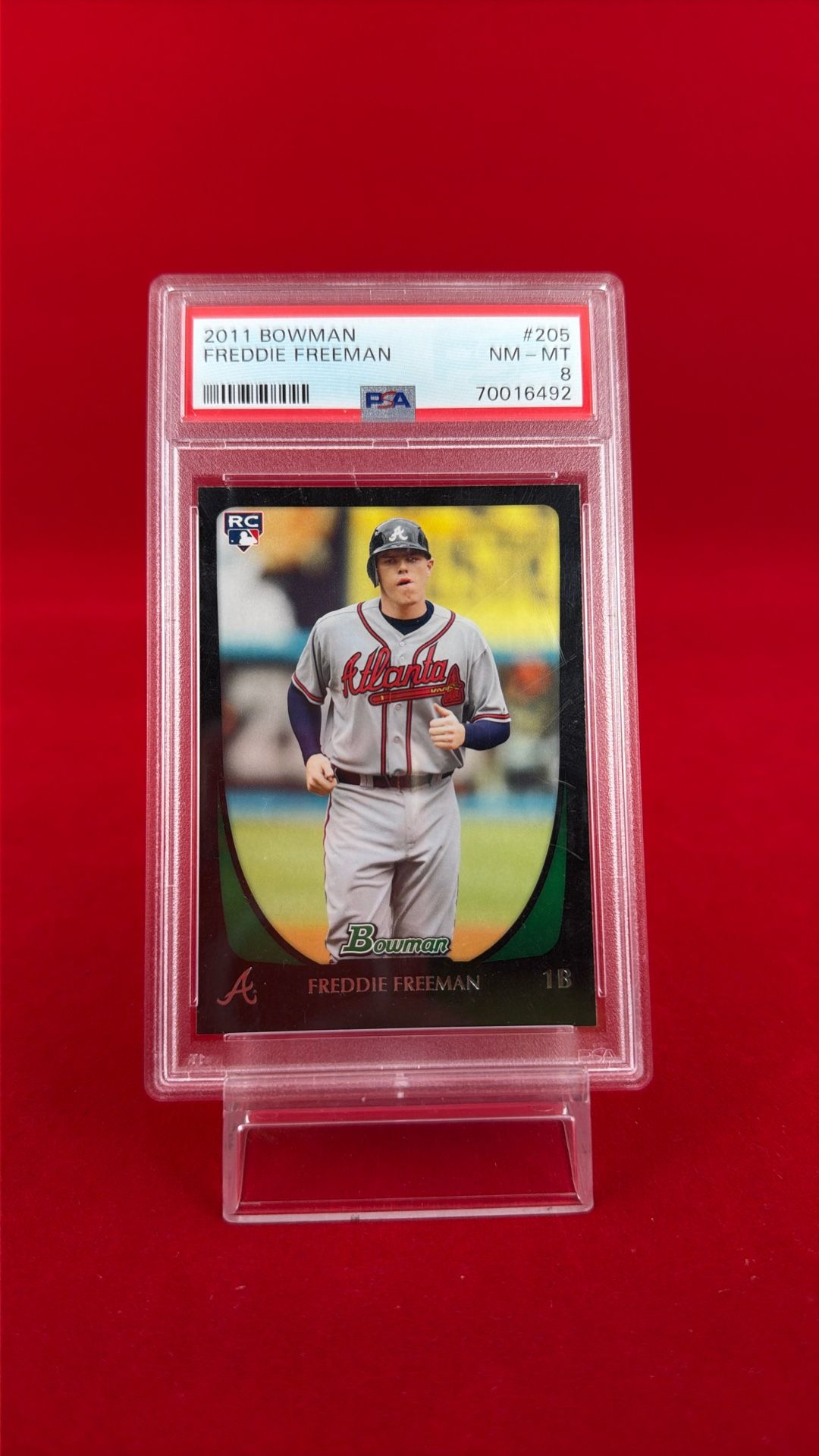 2011 Bowman #205 Freddie Freeman Braves RC PSA 8 NM-MT Rookie Card