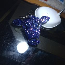 Hand Crafted Resin Cow Key Chain