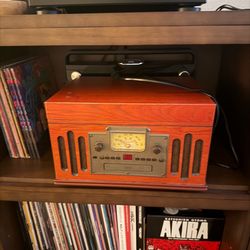 Vinyl record, CD, radio and tape player