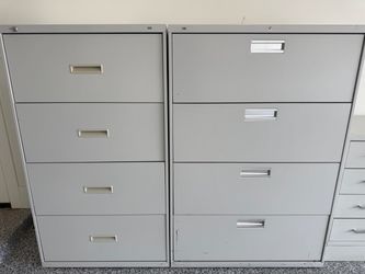 Two four drawer file cabinets