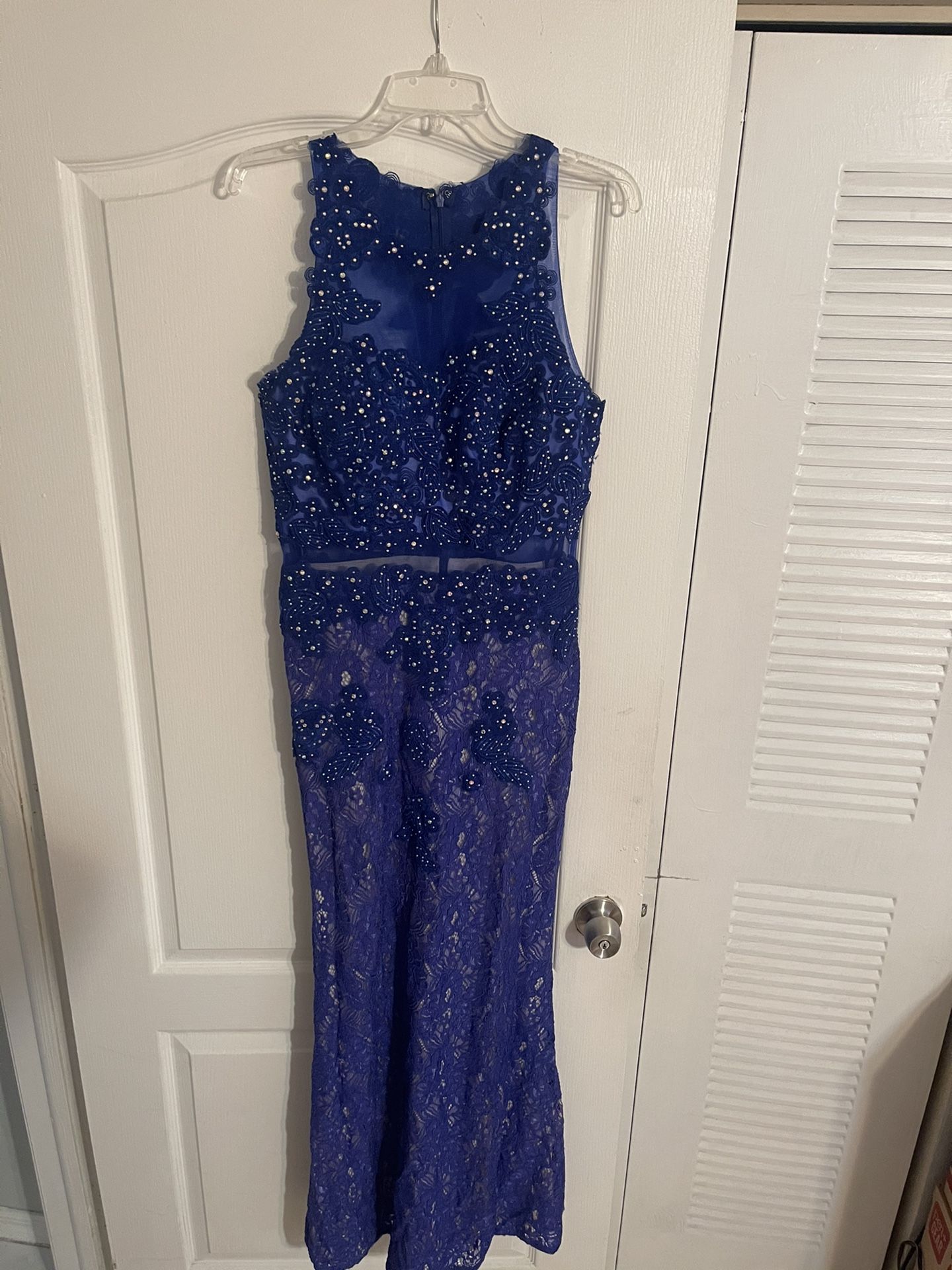 Royal Blue Long Gown Dress