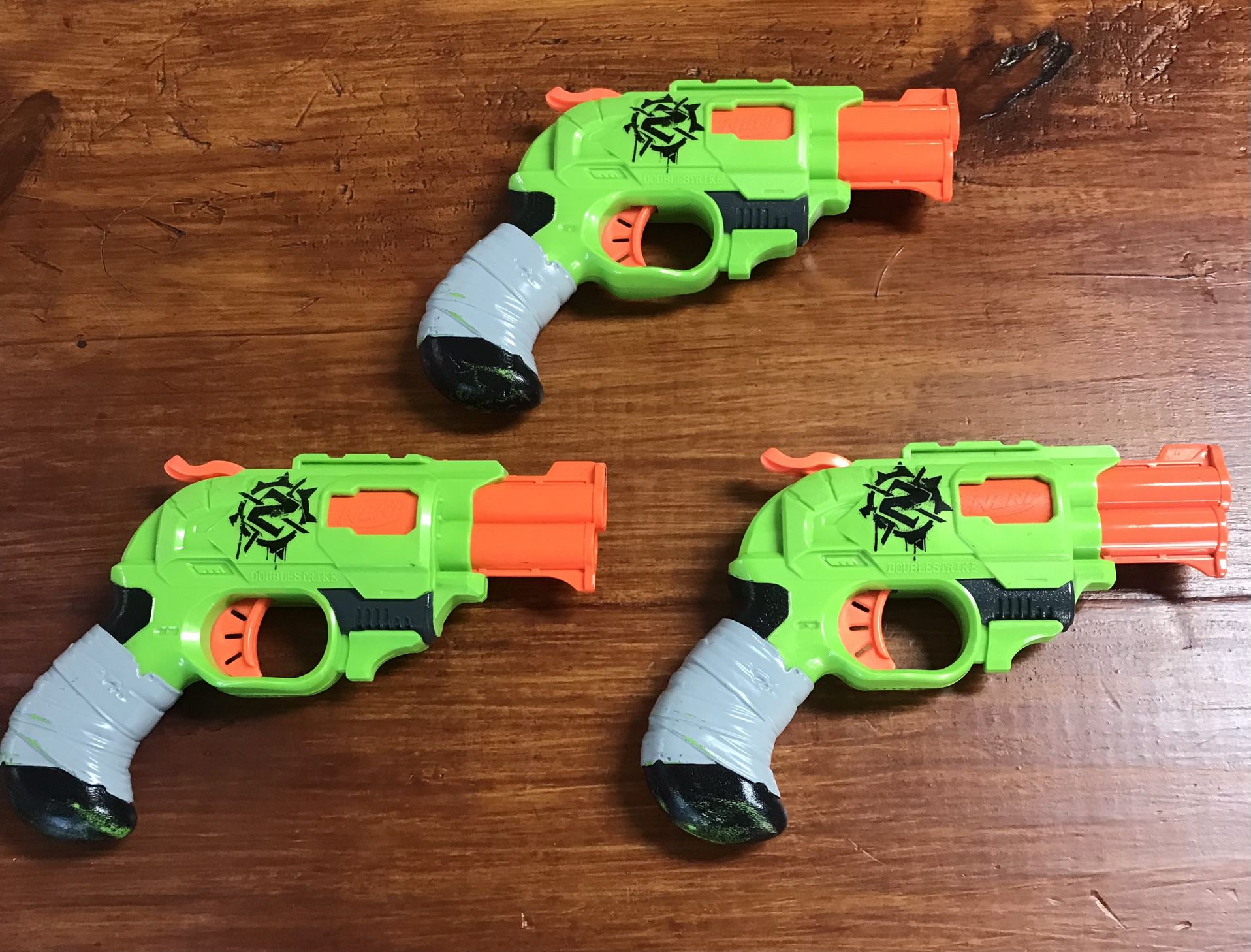 Nerf Zombi Strike Doublestrike Pistol Revolver Gun Blaster
