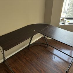 Dark Brown L Desk