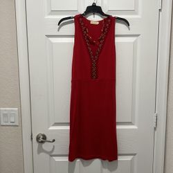 Red Dress With Necklace