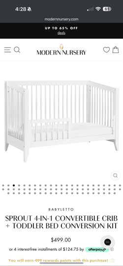 Babyletto Sprout 4-in-1 White Convertible Crib And Toddler Bed