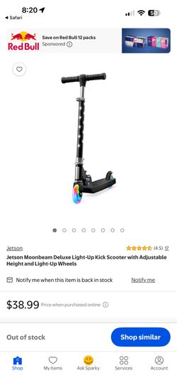 MOONBEAM Deluxe Light-Up Kick Scooter