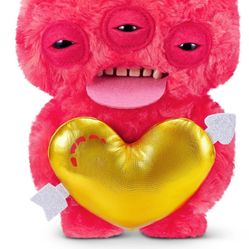 ZURU Valentines Fuggler Annoyed Alien Pink Or Red Plush Toy