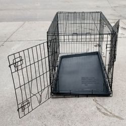 Portable Metal Folding Double Door Pet Cage Crate 