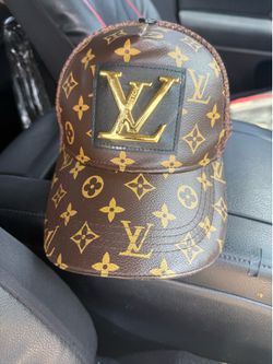 Louis Vuitton Monogram Brown Mesh Adjustable Women's Baseball Cap Hat