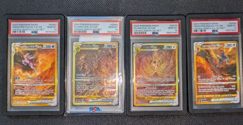 Pokemon crown zenith gold set(Giratina GG69,  Arceus GG70, Dialga GG68, Palkia GG67)