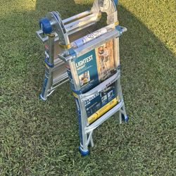 werner aluminum multi position ladder 