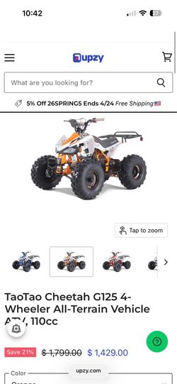 Fully built Tao Tao 125cc