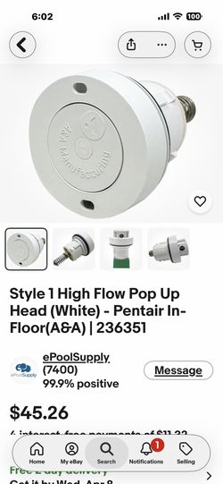 Pentair pop up heads total 8