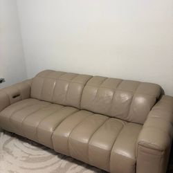 Natuzzi Editions Premium Italian Leather Power Reclining Sofa