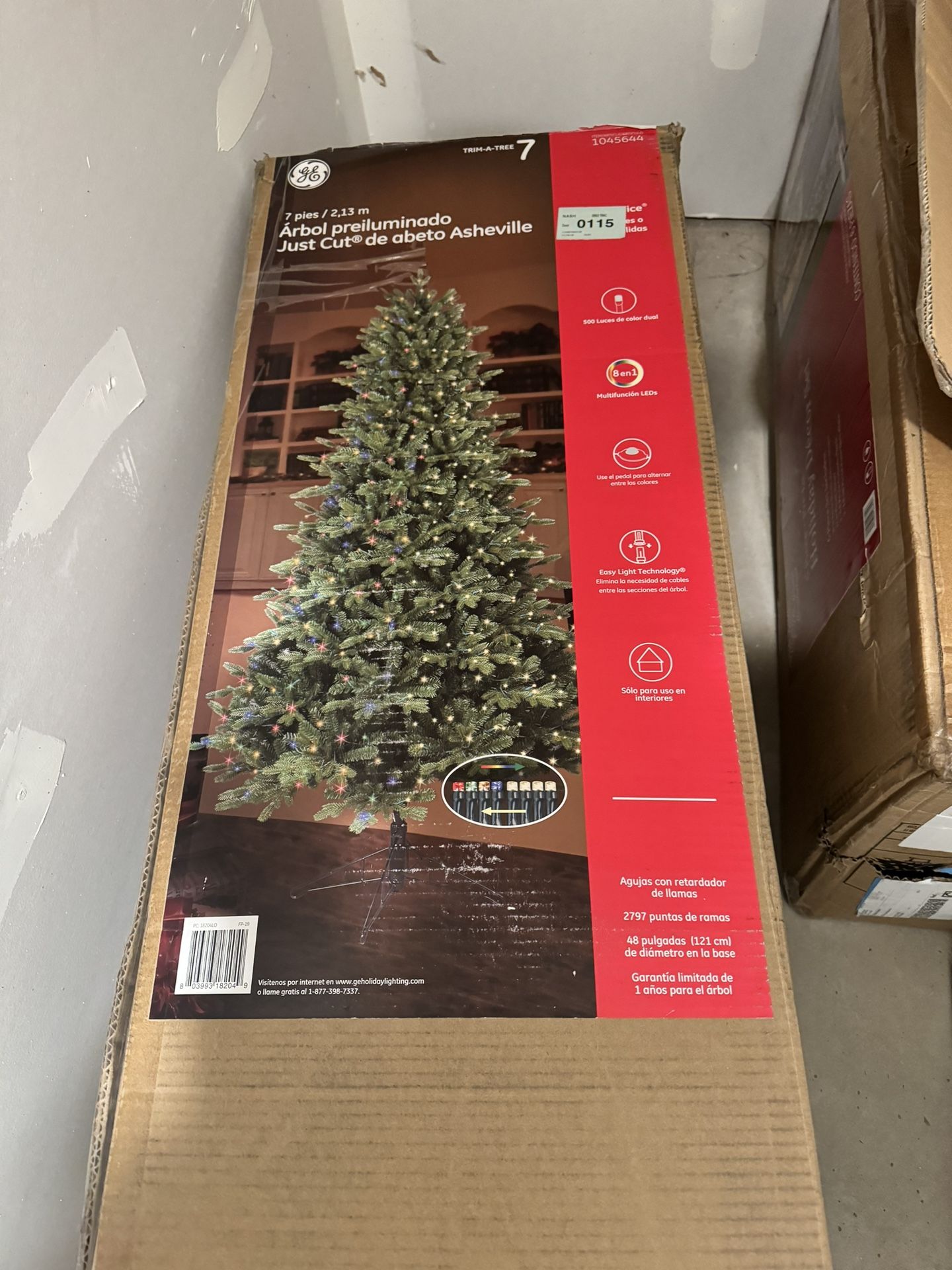 GE 7-ft Asheville Fir Pre-lit Artificial Christmas Tree with LED Lights