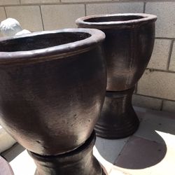 New Flower Pots Made Out Cement Beautiful Yard Decoration 