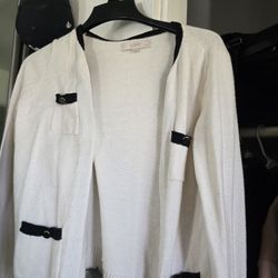 White cardigan 