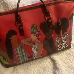 Purse, carry on bag, pardon my fro