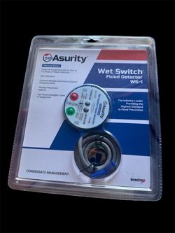 Asurity WS-1 Wet Switch Flood Detector for Secondary Drain Pans