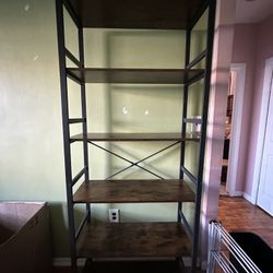 Wooden + Iron bookshelf
