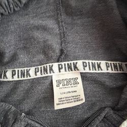 Grey victoria secret pink zip-up hoodie