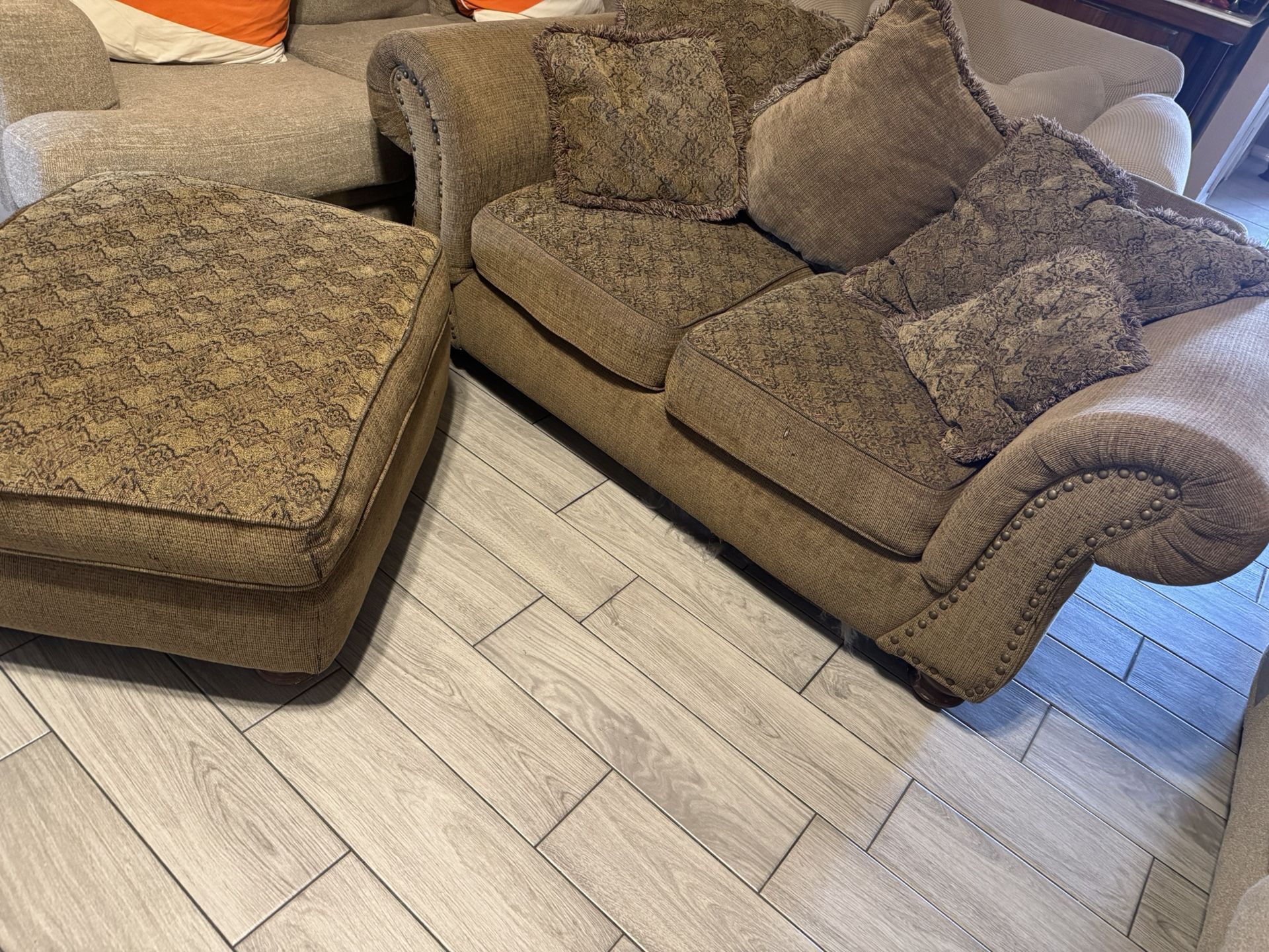 Love Seat with Ottoman - Nice!