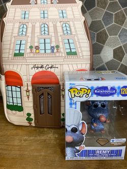 Loungefly Ratatouille Remy Pop! and Gusteau's Mini Backpack Diamond In Hand New