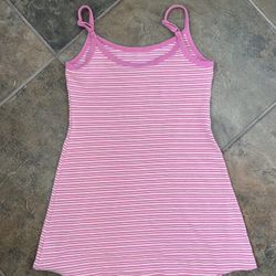 American eagle pink striped dress