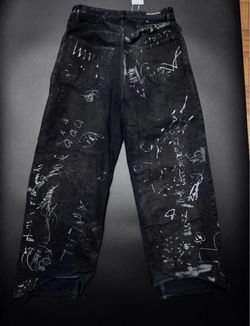 Balenciaga graffiti denim