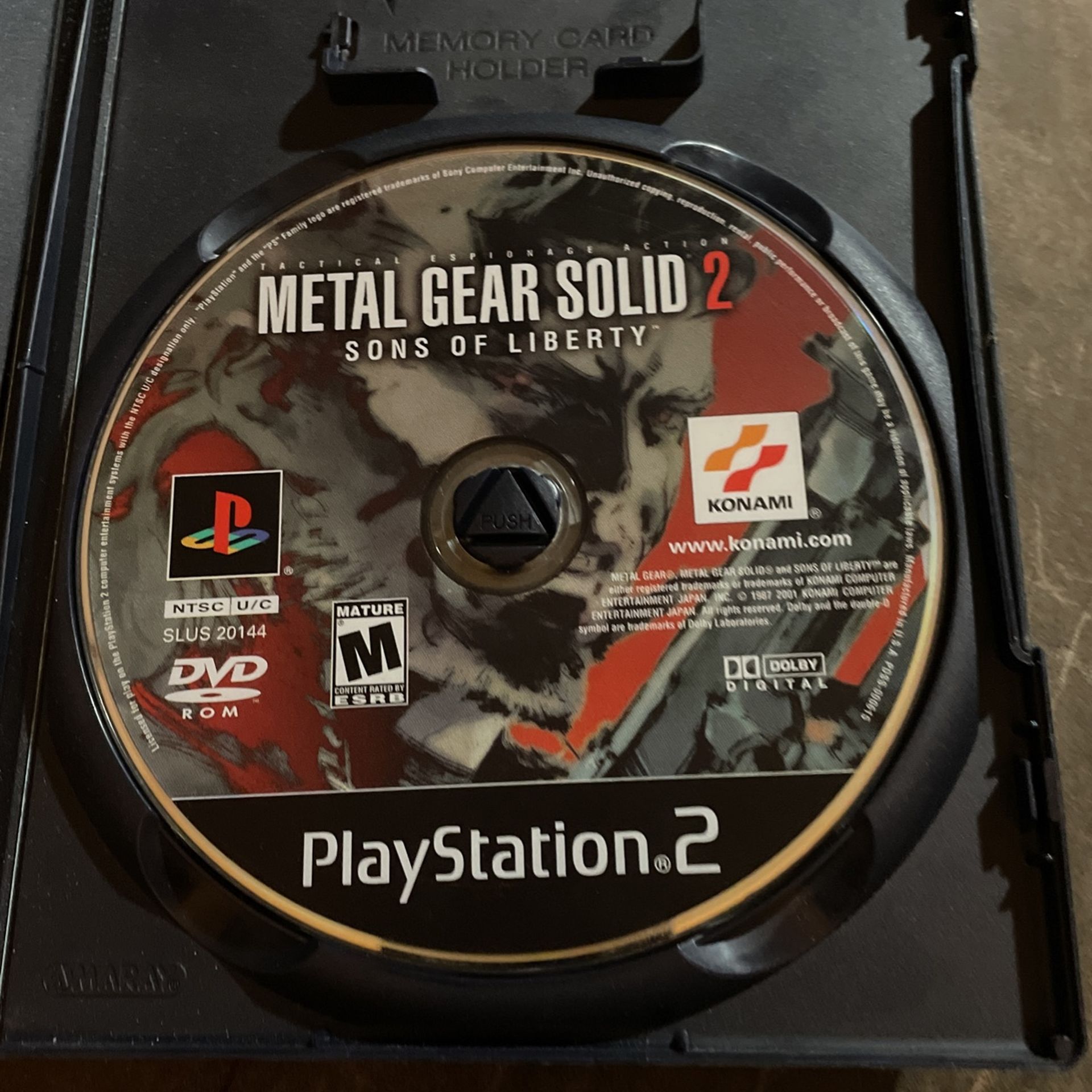 PS2 Metal Gear Solid 2 Sons Of Liberty