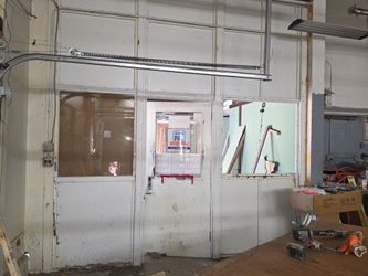 Steel frame with door