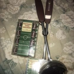 Football CORN 🌽 HOLDERS, SPATULA, BRUSH AND BOTTLE OPENER 